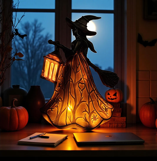 Halloween Tabletop Decor with Warm LED Light