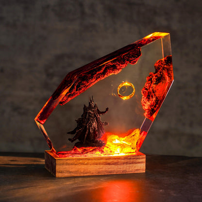 Ring of Flame Resin Lamp