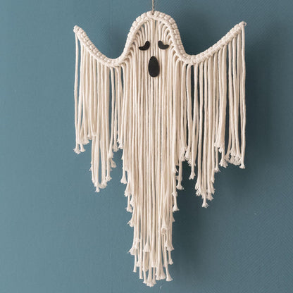 Macrame Ghost, Spooky Wall Art