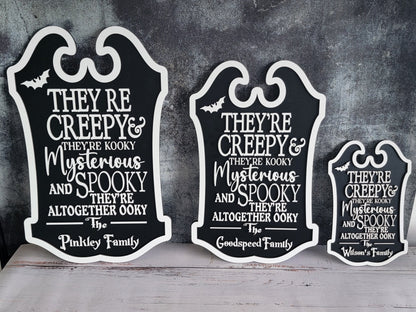 Custom Last Name Halloween Sign