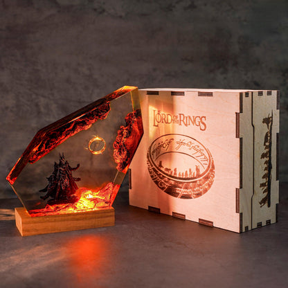 Ring of Flame Resin Lamp
