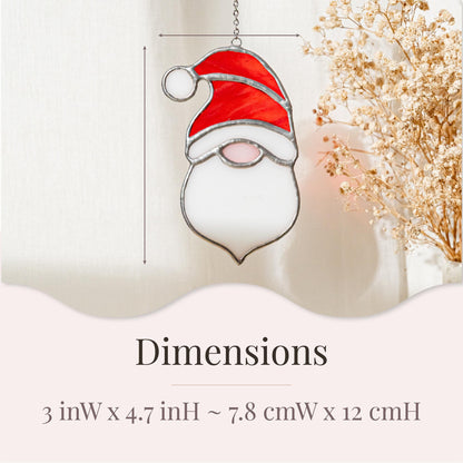 Santa Claus stained glass suncatchers home decor