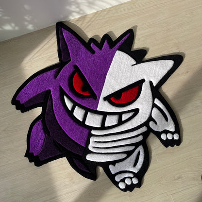3D Skeleton Tufted Rug, Cartoon Home Decor