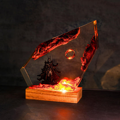 Ring of Flame Resin Lamp