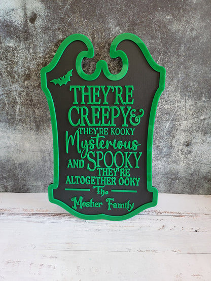 Custom Last Name Halloween Sign