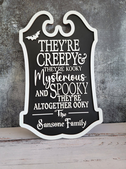 Custom Last Name Halloween Sign