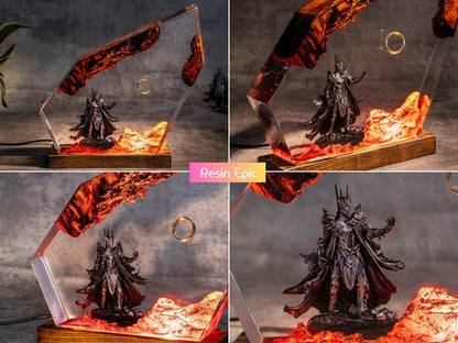 Ring of Flame Resin Lamp