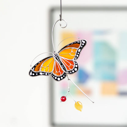 Butterfly stained glass window hangings