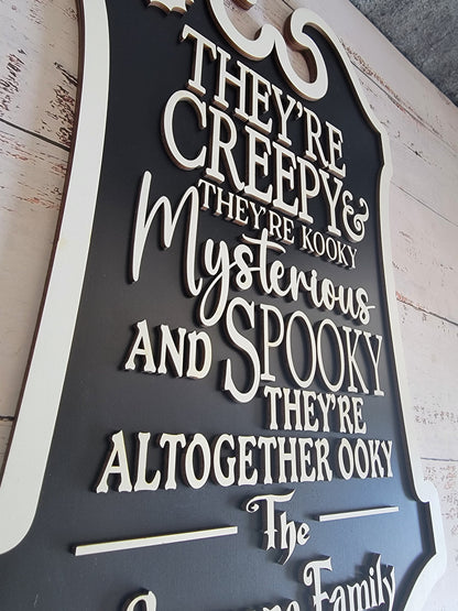 Custom Last Name Halloween Sign