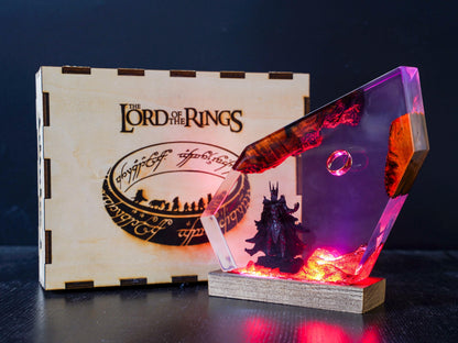 Ring of Flame Resin Lamp