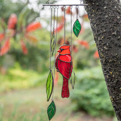 Cardinal Custom stained glass ornament