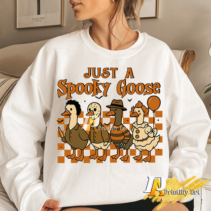 Spooky Goose png, Funny Halloween Goose Costume Sublimation