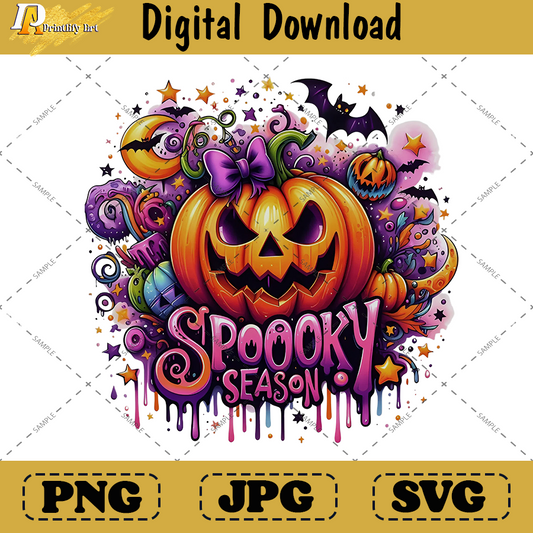 Spooky Season png, Retro Halloween Witchy Bats Sublimation