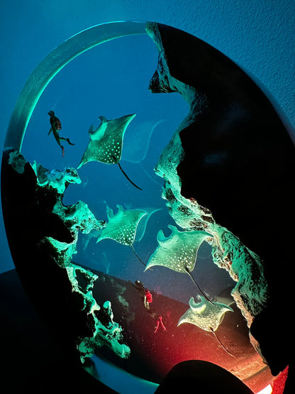 Malta and Scuba driver Resin Lamp