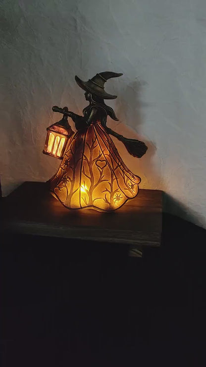 Halloween Tabletop Decor with Warm LED Light