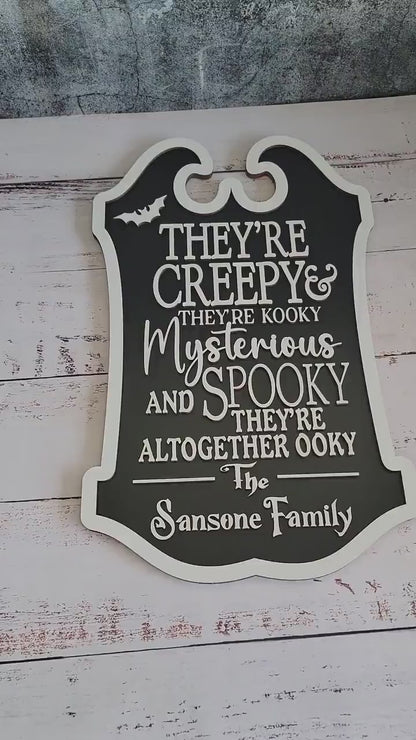Custom Last Name Halloween Sign