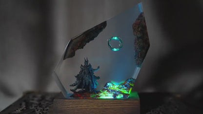 Ring of Flame Resin Lamp